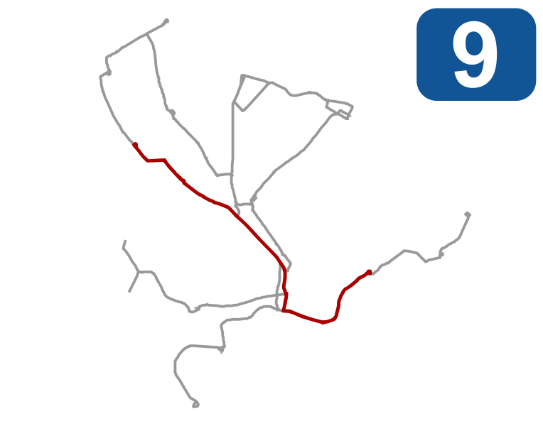 File:Tram line 9 in Gdańsk.svg