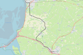 Tramlijn Bolsward - Harlingen op de kaart