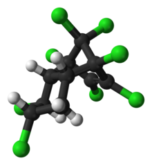 Molecuulmodel van chlordaan