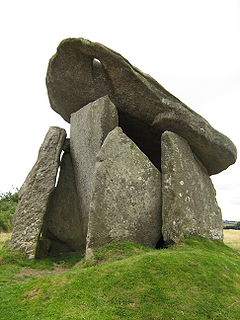 Trethevy Quoit Dolmen in the Cornwall region, England