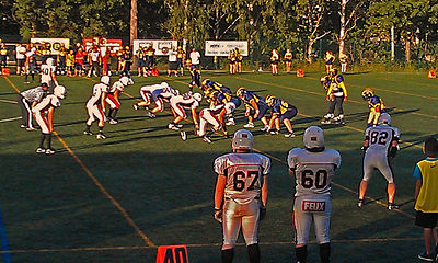 Helsinki Wolverines faced Turku Trojans in Vaahteraliiga 2011 season. Trojans-Wolverines.jpg