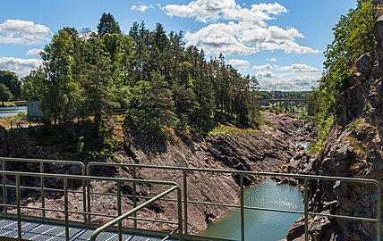 Trollhättan falls empty riverbed