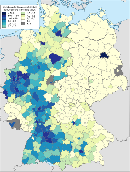 File:Turkish population relative to total Turkish population in Germany 2021.svg