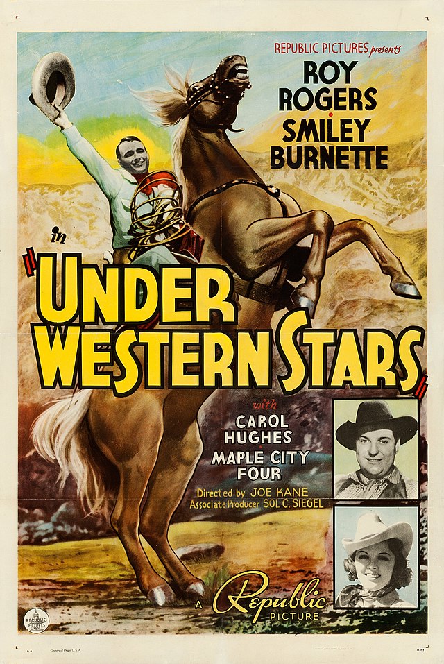 Description de l'image Under Western Stars (1938 poster).jpg.