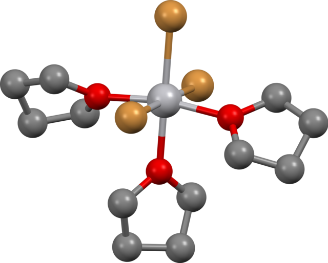 Krystalová struktura komplexu mer-VBr3(THF)3