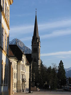 Vaduz Cathedral Neo-Gothic church in Vaduz, Liechtenstein