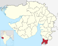 मानचित्र जिसमें वलसाड ज़िला Valsad district દાહોદ જિલ્લો हाइलाइटेड है
