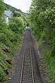 Deutsch: Gleise zum Willinger Viadukt der Bahnstrecke Wabern–Brilon-Wald.