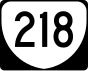 State Route 218 penanda