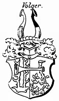 Wappen der Volger, 1890 variiert nach handschriftlichen Nachträgen zum Alten Siebmacher