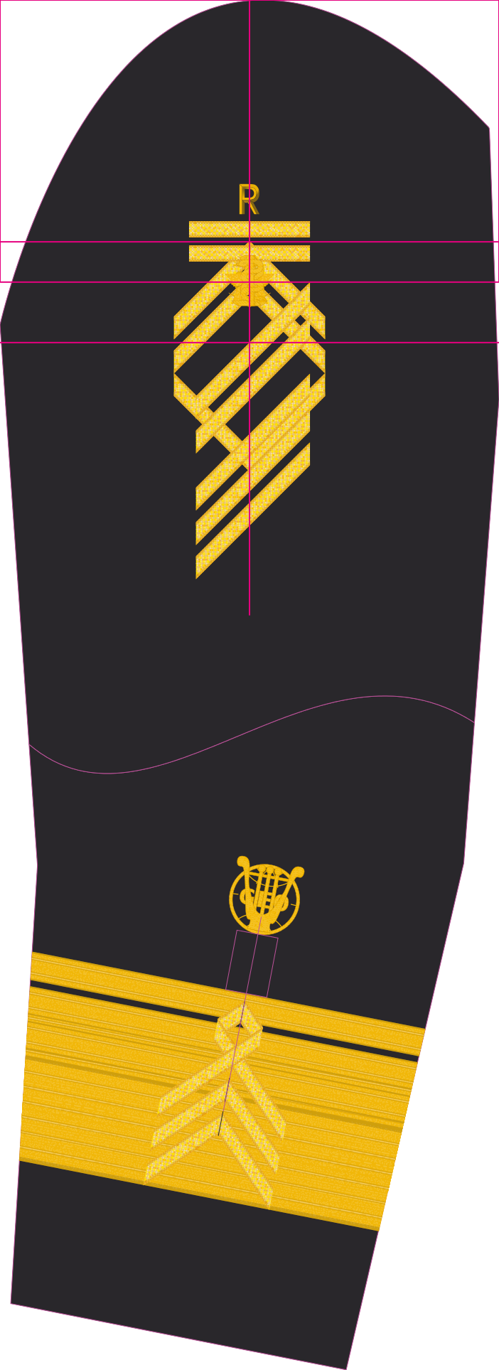 Marine Ärmelabzeichen OBERSTABSGEFREITER gelb/blau Dienstgrad Rang Abzeichen #88 