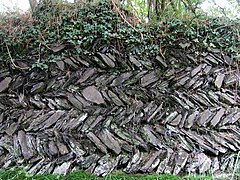 Muret en pierre sèche (pays de Galles).