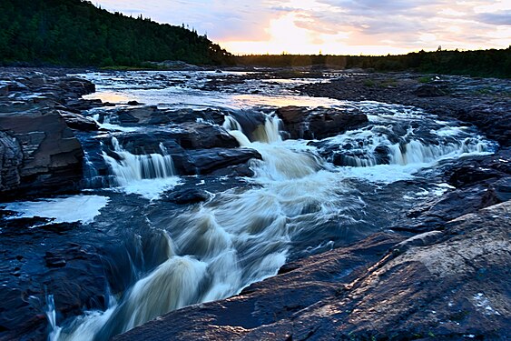 Waterfall on Strelna River