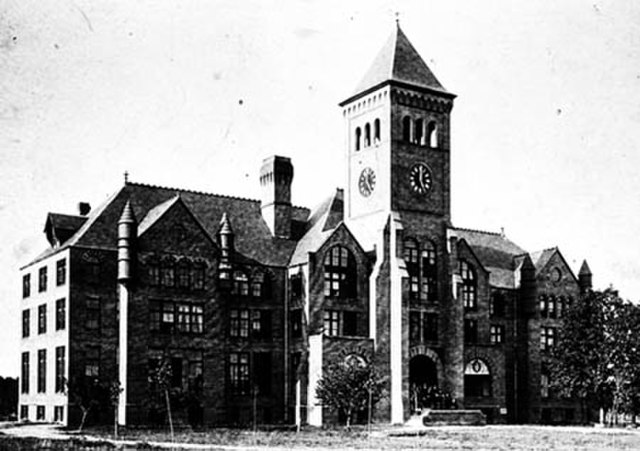 One of the first buildings on the original Durham campus (East Campus), the Washington Duke Building ("Old Main"), was destroyed by a fire in 1911.