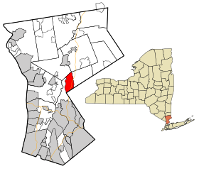 Westchester County New York incorporated and unincorporated areas Armonk highlighted.svg