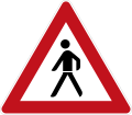 Zeichen 133-10 Fußgänger – Aufstellung rechts