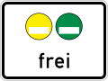 Zusatzzeichen 1031-50 Freistellung vom Verkehrsverbot nach § 40 Absatz 1 des Bundes-Immissions­schutz­gesetzes (grüne und gelbe Plakette)[61]