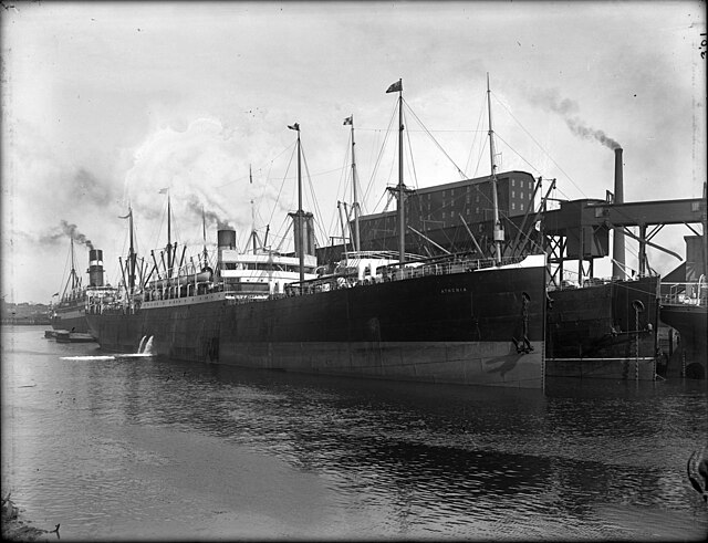 TSS Athenia at the port of the Saint John Harbour