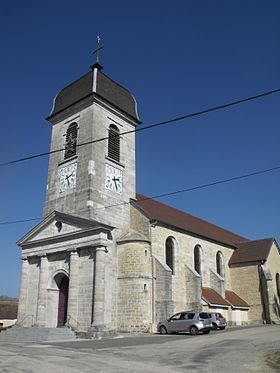 A Saint-Martin Sancey-l'Eglise-templom cikk illusztráló képe