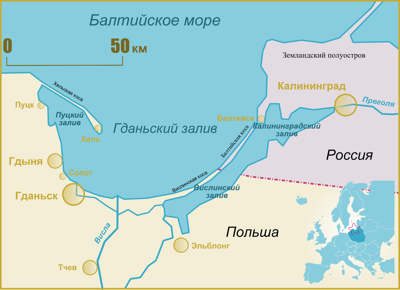 Балтийское море польша карта