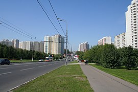 Proletarsky Prospekt cerca de la estación de metro Kantemirovskaya