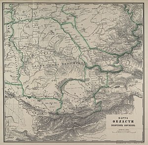 Область Сибирских Киргизов (Казахов) на карте