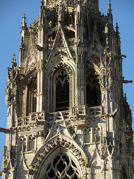 Detail of the Flamboyant Gothic north tower