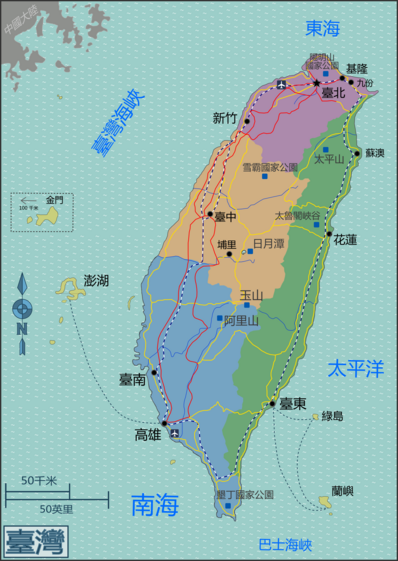 台湾区域图