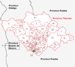 Xicohtzinco – Mappa
