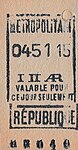 Ticket de secours de 2e classe émis le 45e jour de l'année 1921, soit le lundi 14 février 1921.