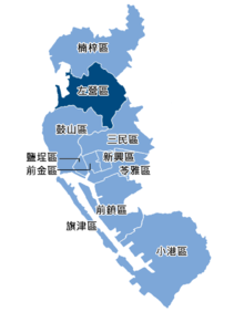 Mayoral result according to districts
Won by Wu Den-yih with more than 60% of votes
Won by Wu Den-yih with less than 60% of votes 1994 Kaohsiung Mayoral Election.PNG