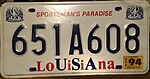 1994 Louisiana license plate - 651A608.jpg