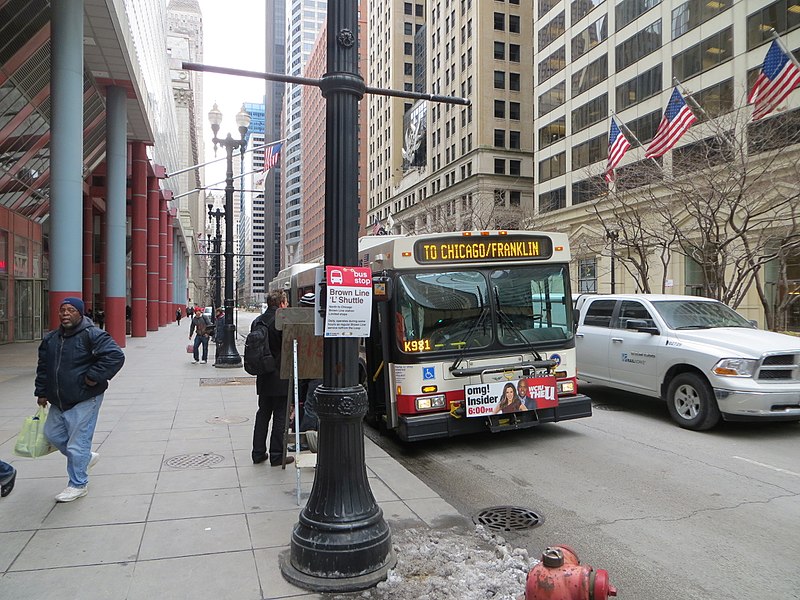 Andar de ônibus em Chicago