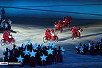 Becak attraction at the opening ceremony of 2018 Asian Para Games in Gelora Bung Karno Stadium. 2018 Asian Para Games opening ceremony 02.jpg