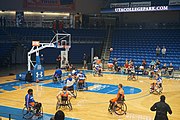 UT Arlington warming up