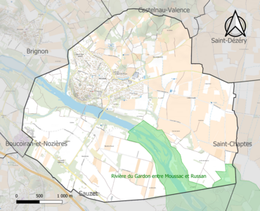 Carte de la ZNIEFF de type 1 sur la commune.