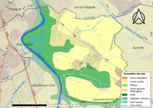 Mappa a colori che mostra l'uso del suolo.