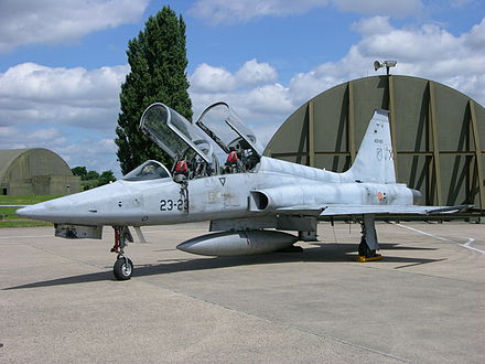 A Spanish F-5M Freedom Fighter at Dijon Air Base
