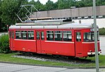 Der aus Mainz zurückgekaufte Triebwagen 1016 erinnerte bis September 2014 als Denkmal auf dem ASEAG-Gelände an die Aachener Straßenbahn.