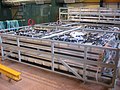 A component of the muon spectrometer, waiting on on September 27, 2005 to be installed.