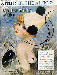 Sheet music cover A Pretty Girl Is like a Melody cover.jpg