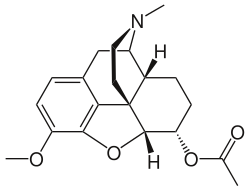 Structural formula of acetyldihydrocodeine