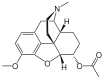 Chemische Struktur von Acetyldihydrocodein.