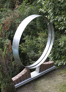 Der Ring zum Richard-Wagner-Jahr by Ada Mee, 2013, object made of two Neckar-Odenwald sandstone blocks with dummy joints, ring and pedestal made of V2A steel Ada mee ring-zum-richard-wagner-jahr.jpg