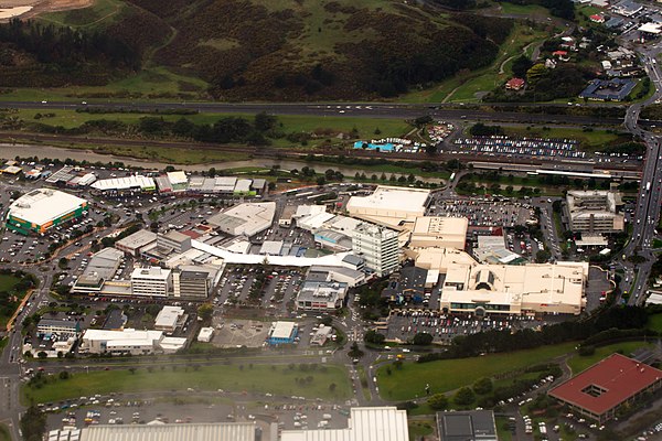 Image: Aerial view of Porirua City Centre and Porirua Station