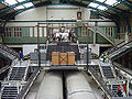 Trains at Aldgate tube station