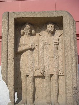 Beeld uit de dodentempel ( Egyptisch Museum te Caïro)