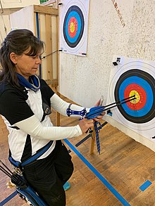 Annedore Röbisch beim Training in der Halle 2022.