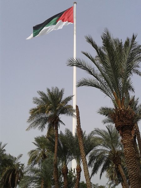 File:Aqaba Castle Palm trees and Flagpole.jpg