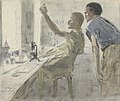 "Bacteria_-_in_the_laboratory_of_a_field_hospital_the_London_specialist_and_his_assistant_examine_the_contents_of_a_test_tube_Art.IWMART2939.jpg" by User:Ducksoup